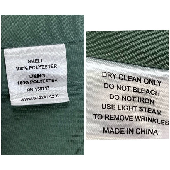 NWT AZAZIE LINIA Eucalyptus Green Mermaid Pleated Stretch Satin Dress Sz A12 - Picture 12 of 14